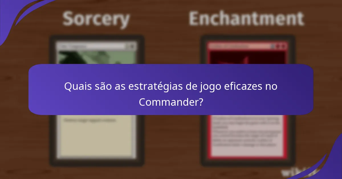 Onde posso encontrar recursos para a construção de baralhos de Commander?